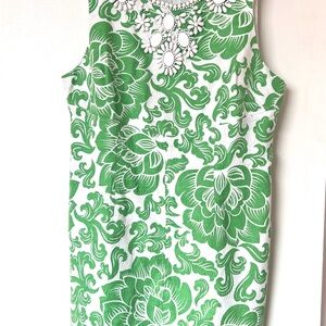 Chadwicks Green and White Floral Dress